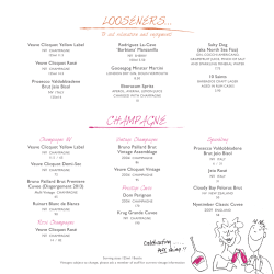 Wine List - The Star Inn the City