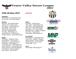 FVSL All Stars MASTERS 2015 - Fraser Valley Soccer League