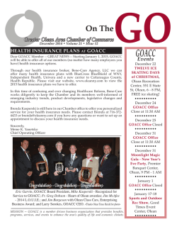December 2014 Newsletter - Greater Olean Area Chamber of