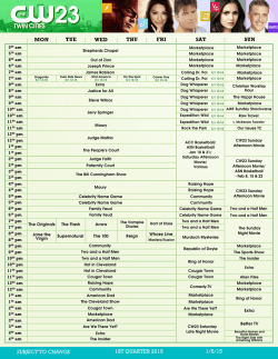 Downloadable Schedule