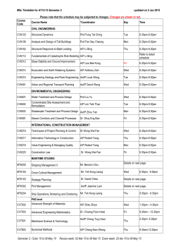 Course Time-table
