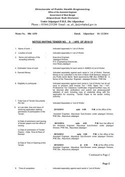 Notice 9 APD of 2014-15 - Public Health Engineering Department