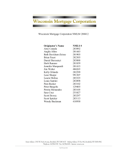 NMLS Registry Information - Wisconsin Mortgage Corp.
