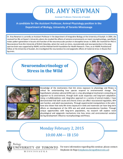 DR. AMY NEWMAN - University of Toronto Mississauga