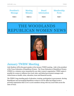 January 2015 - The woodlands republican women