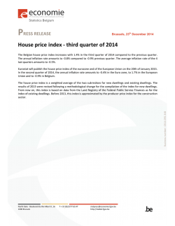 House price index - third quarter of 2014