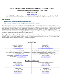 PEBTF EMPLOYEE BENEFIT CONTACT INFORMATION