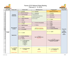 Ferrero 2015 National Sales Meeting February 9
