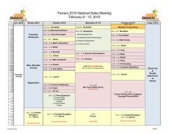 Ferrero 2015 National Sales Meeting February 9
