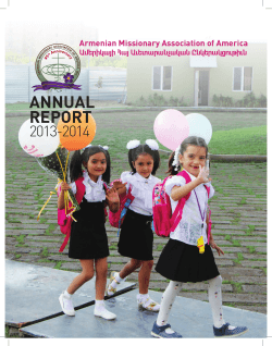 ANNUAL REPORT - Armenian Missionary Association of America