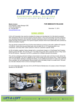 Lift-A-Loft Announces Electric Powered APX December 17, 2014
