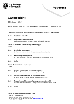 Programme Acute medicine - Royal College of Physicians