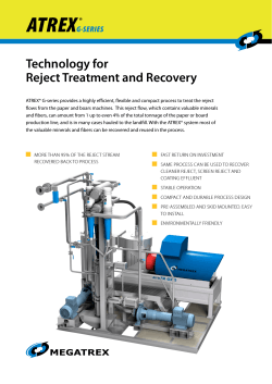 Technology for Reject Treatment and Recovery