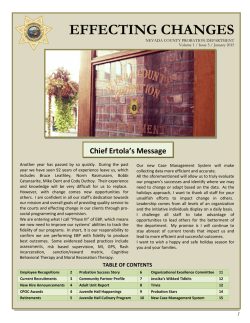 January 2015 - Probation Newsletter