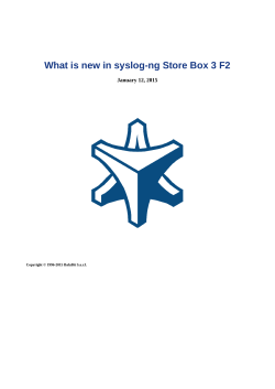 What is new in syslog-ng Store Box 3 F2