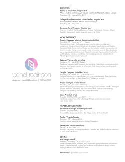 view my resume - Rachel Robinson | Portfolio