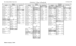 DAHLC Class Schedule
