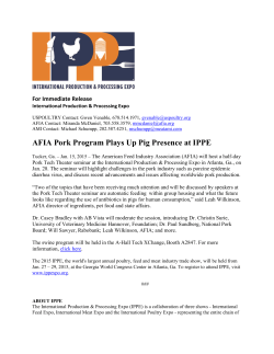 AFIA Pork Program Plays Up Pig Presence at IPPE