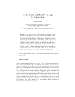 Model-Based Collaborative Design in Engineering