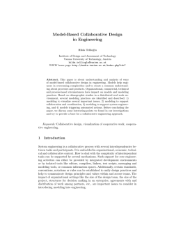 Model-Based Collaborative Design in Engineering