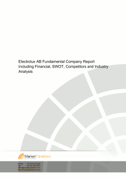 Electrolux AB Fundamental Company Report Including Financial