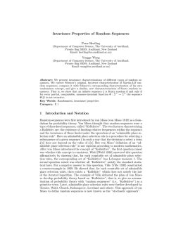 Invariance Properties of Random Sequences