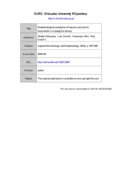 Biotechnological production of itaconic acid and its biosynthesis in
