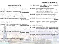 programme day 2 - Fetal Medicine Center