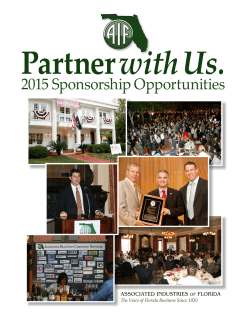 2015 Sponsorship Opportunities - Associated Industries of Florida