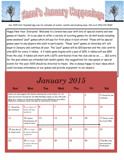 January Newsletter - Hazels Bridge Club
