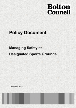 Managing safety at sports grounds policy