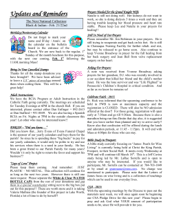 Sunday Church Bulletin / .PDF format