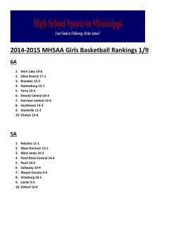 2014-2015 MHSAA Girls Basketball Rankings 1/9 6A