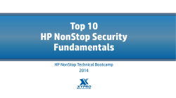 Top 10 HP NonStop Security Fundamentals