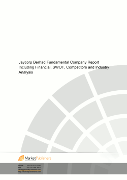 Jaycorp Berhad Fundamental Company Report Including Financial