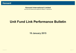 Unit Fund Link Performance Bulletin - Hansard