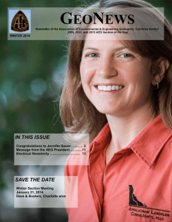 Winter 2014 - AEG Carolinas Section