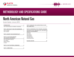 North American Natural Gas Methodology and Specifications