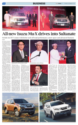 All-new Isuzu Mu-X drives into Sultanate