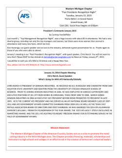 January 2015 - American Foundry Society