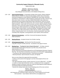 Minutes - Community Support Network of Nevada County