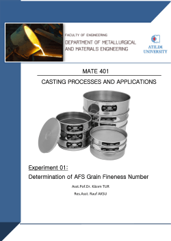 Experiment 01 Manual-Determination of AFS Grain Fineness Number