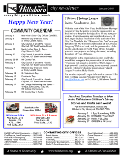Happy New Year! - City of Hillsboro