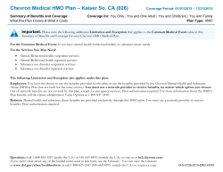Chevron Medical HMO Plan – Kaiser So. CA (026)