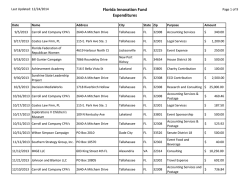 Florida Innovation Fund Expenditures