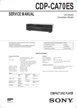 service manual compact disc player
