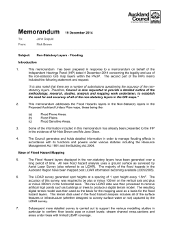 Memo to Hearing Panel re Topic 026 19 December 2014