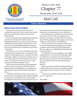 January, Febuary, March 2015 - Vietnam Veterans of America