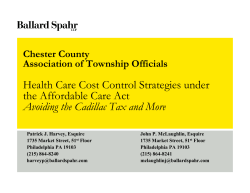 Health Care Cost Control Strategies under the Affordable Care Act