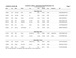 Inventory Listing - Automotive Fleet Enterprises, Inc.